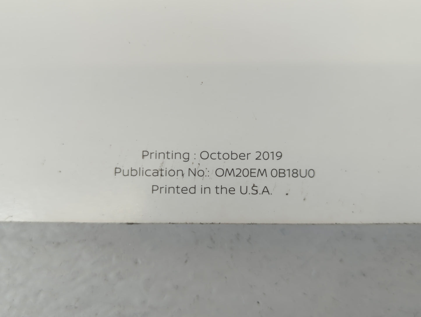 2020 Nissan Sentra Owners Manual Book Guide P/N:OM20EM 0B18U0 OEM Used Auto Parts - Oemusedautoparts1.com