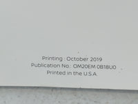 2020 Nissan Sentra Owners Manual Book Guide P/N:OM20EM OB18U0 OEM Used Auto Parts - Oemusedautoparts1.com