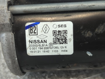2020-2022 Nissan Sentra Car Starter Motor Solenoid OEM P/N:23300 6LB1A Fits Fits 2020 2021 2022 OEM Used Auto Parts
