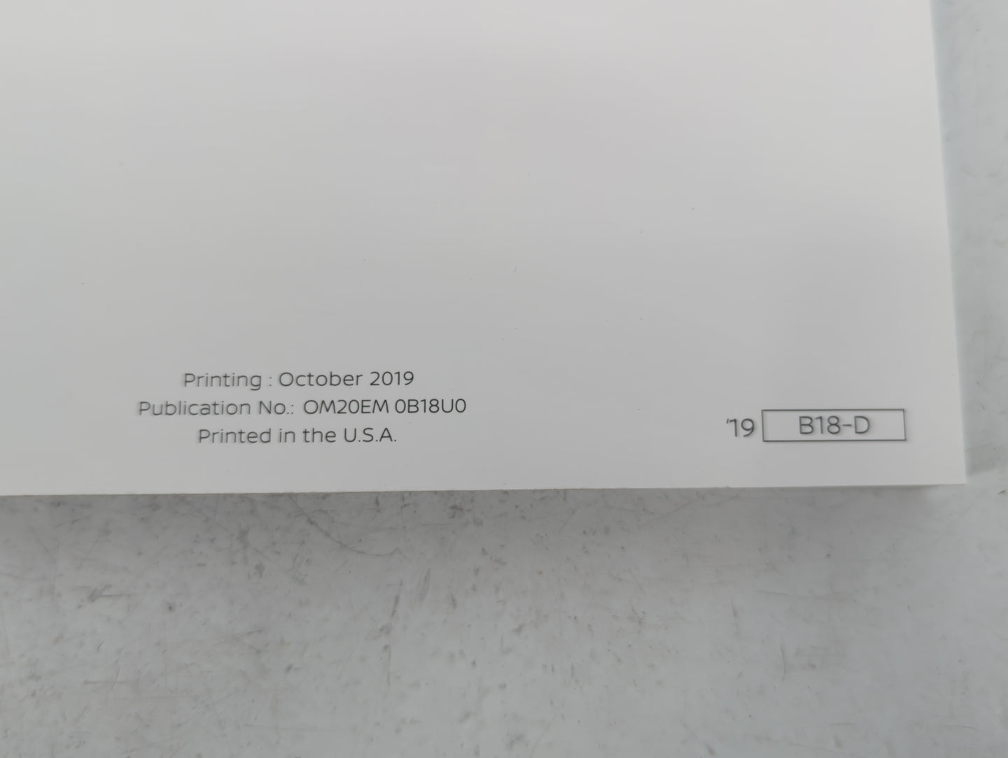 2020 Nissan Sentra Owners Manual Book Guide P/N:OM20EM 0B18U0 OEM Used Auto Parts - Oemusedautoparts1.com