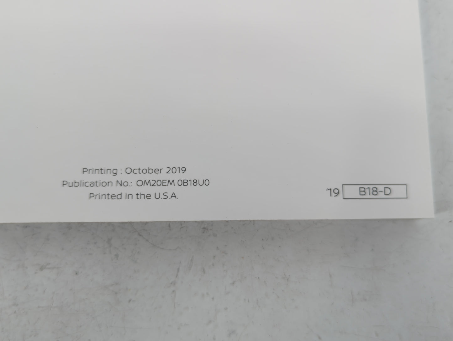 2020 Nissan Sentra Owners Manual Book Guide P/N:OM20EM 0B18U0 OEM Used Auto Parts - Oemusedautoparts1.com