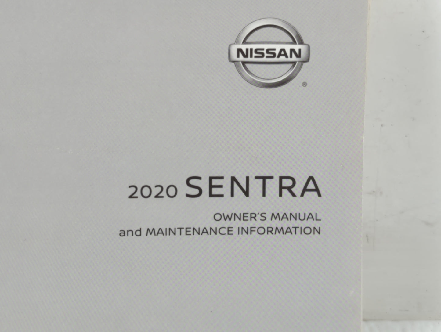 2020 Nissan Sentra Owners Manual Book Guide P/N:OM20EA 0B18U0 OEM Used Auto Parts - Oemusedautoparts1.com