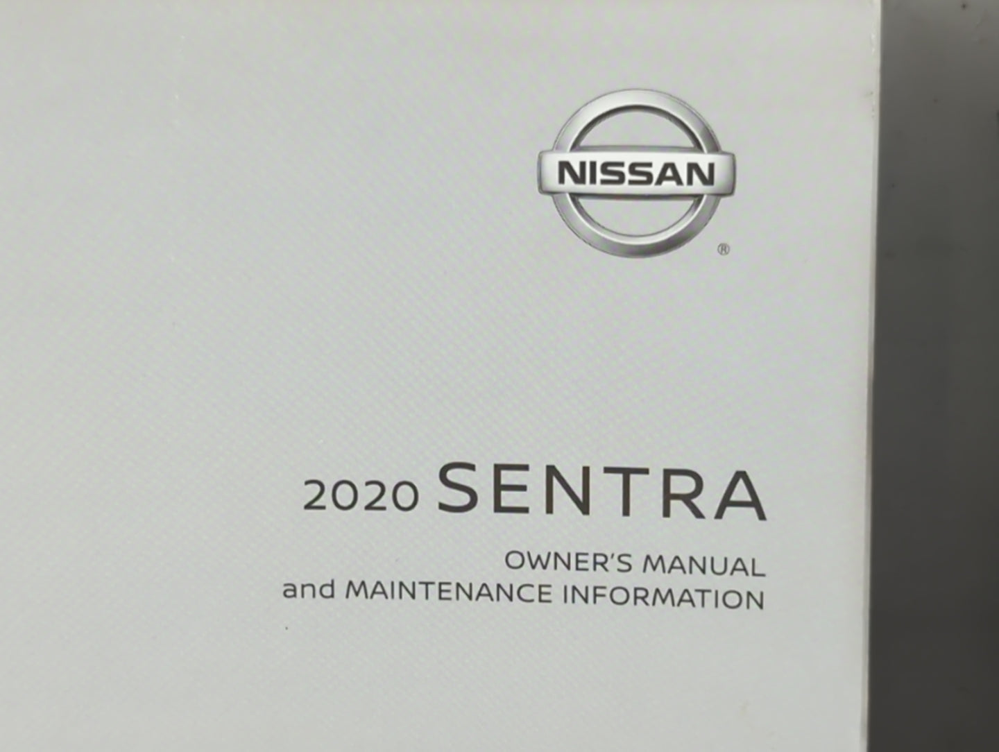 2020 Nissan Sentra Owners Manual Book Guide P/N:OM20EM 0B18U0 OEM Used Auto Parts - Oemusedautoparts1.com