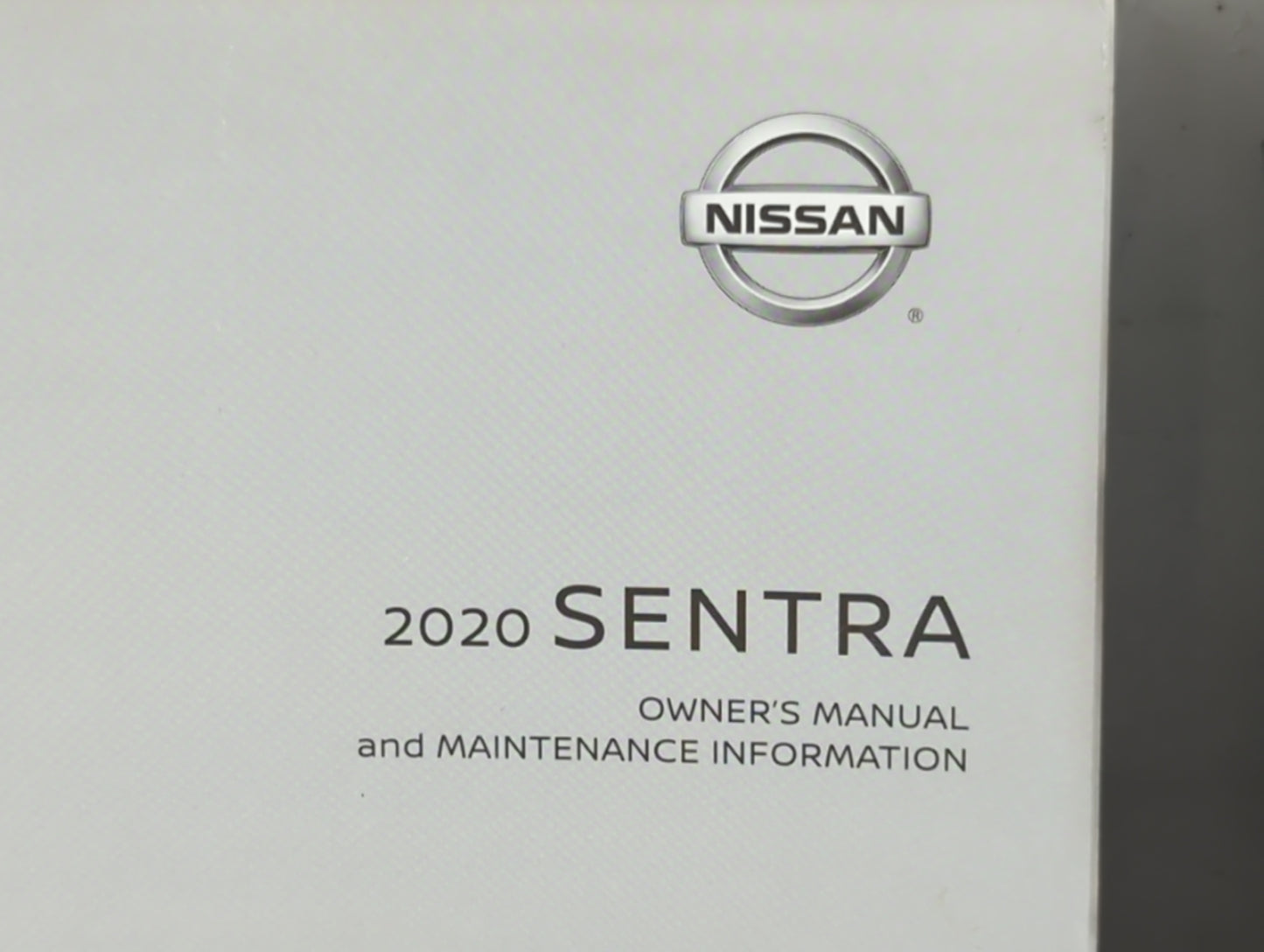 2020 Nissan Sentra Owners Manual Book Guide P/N:OM20EM 0B18U0 OEM Used Auto Parts - Oemusedautoparts1.com