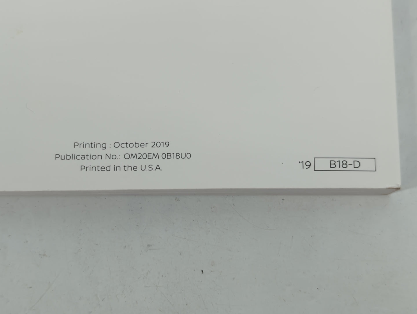 2020 Nissan Sentra Owners Manual Book Guide P/N:OM20EM 0B18U0 OEM Used Auto Parts - Oemusedautoparts1.com