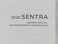 2020 Nissan Sentra Owners Manual Book Guide OEM Used Auto Parts - Oemusedautoparts1.com