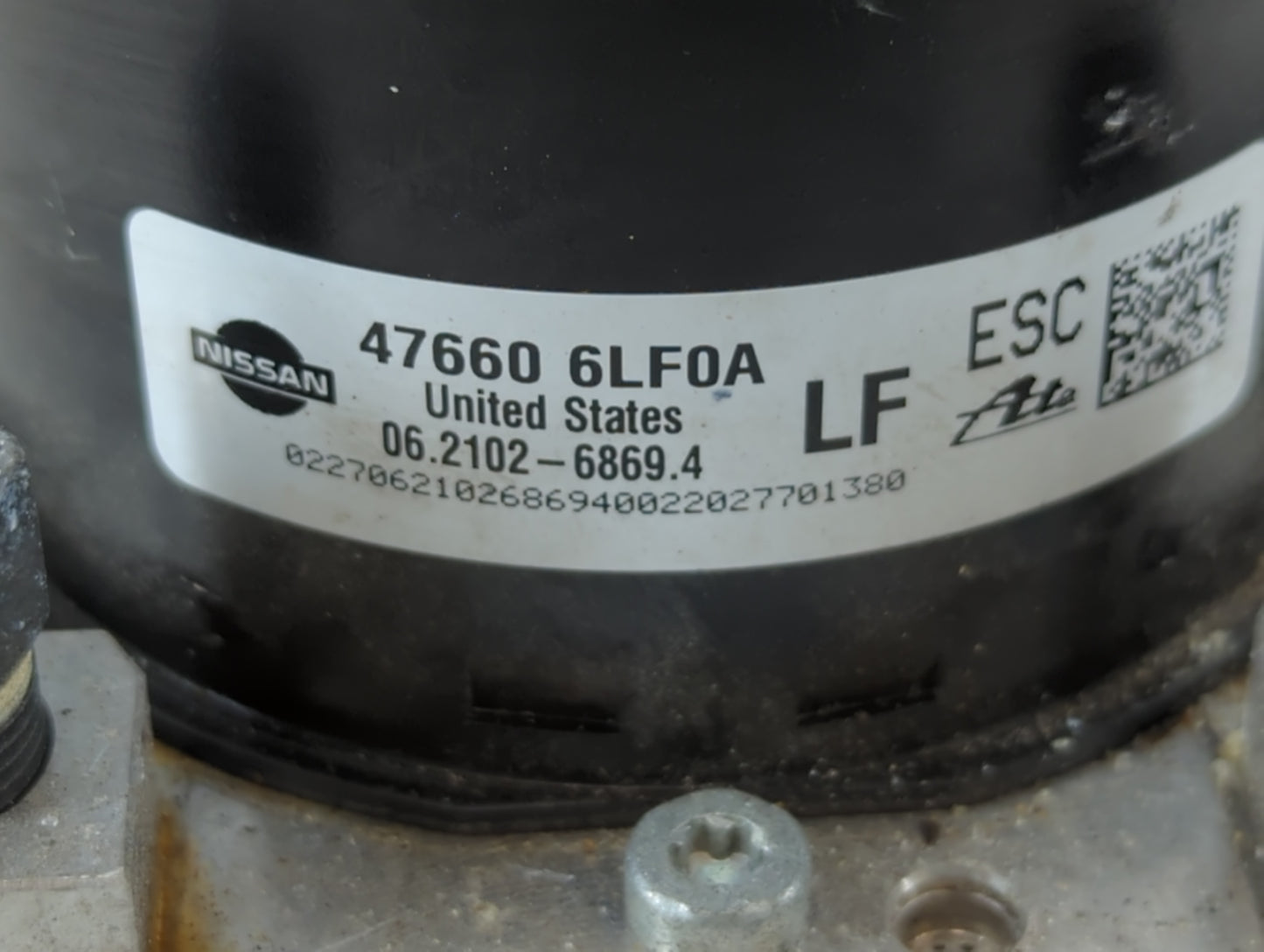 2020-2022 Nissan Sentra ABS Pump Control Module Replacement P/N:47660 6LF0A 47660-6LF0A Fits Fits 2020 2021 2022 OEM Used Au