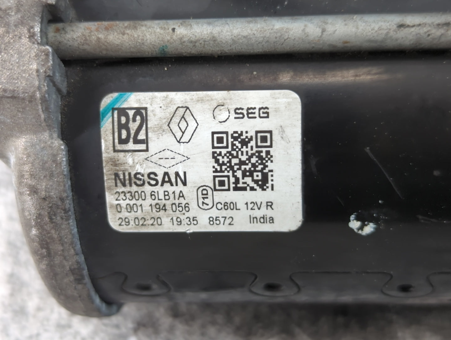 2020-2022 Nissan Sentra Car Starter Motor Solenoid OEM P/N:23300 6LB1A Fits Fits 2020 2021 2022 OEM Used Auto Parts - Oemuse