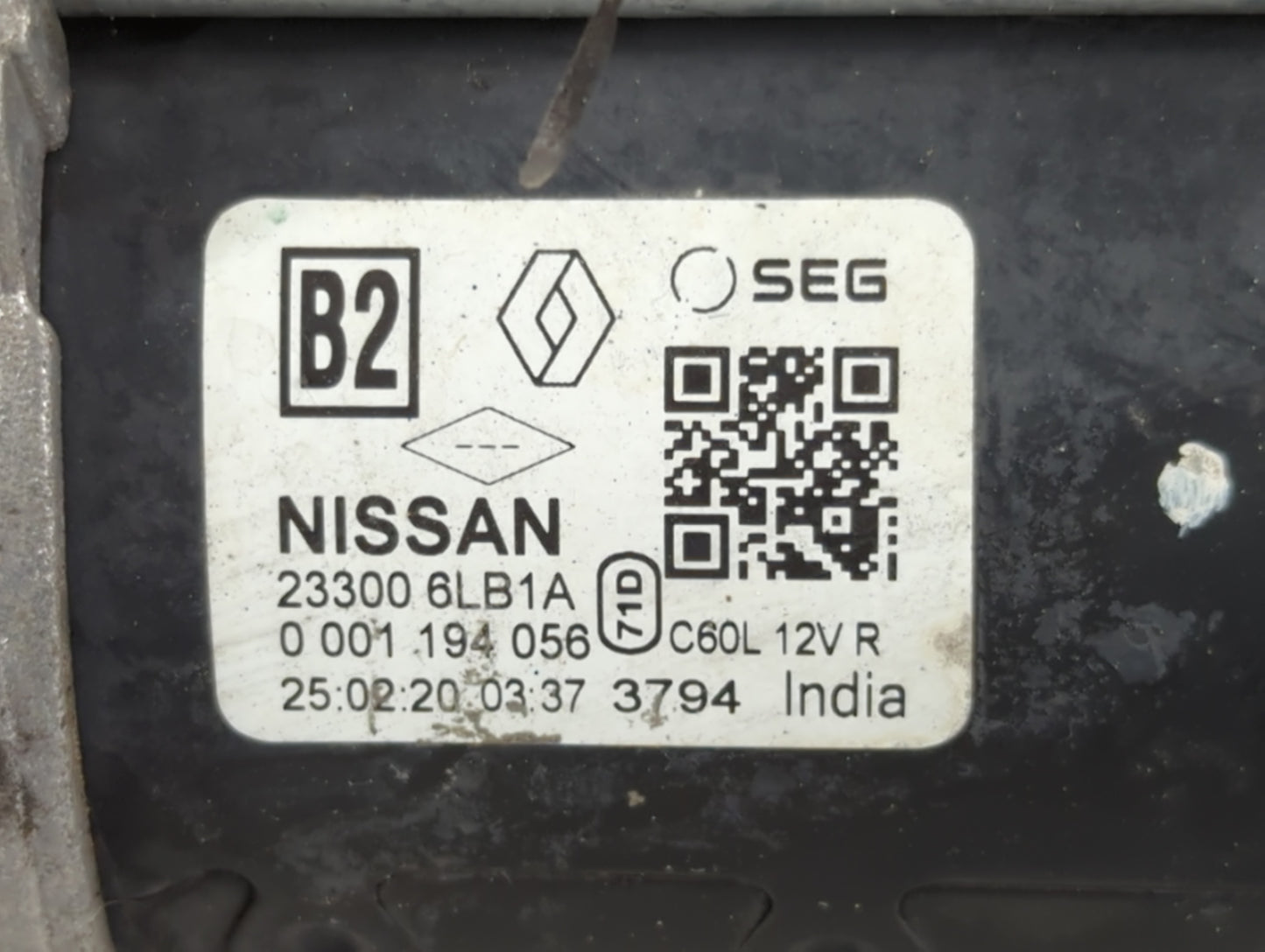 2020-2022 Nissan Sentra Car Starter Motor Solenoid OEM P/N:23300 6LB1A Fits Fits 2020 2021 2022 OEM Used Auto Parts - Oemuse