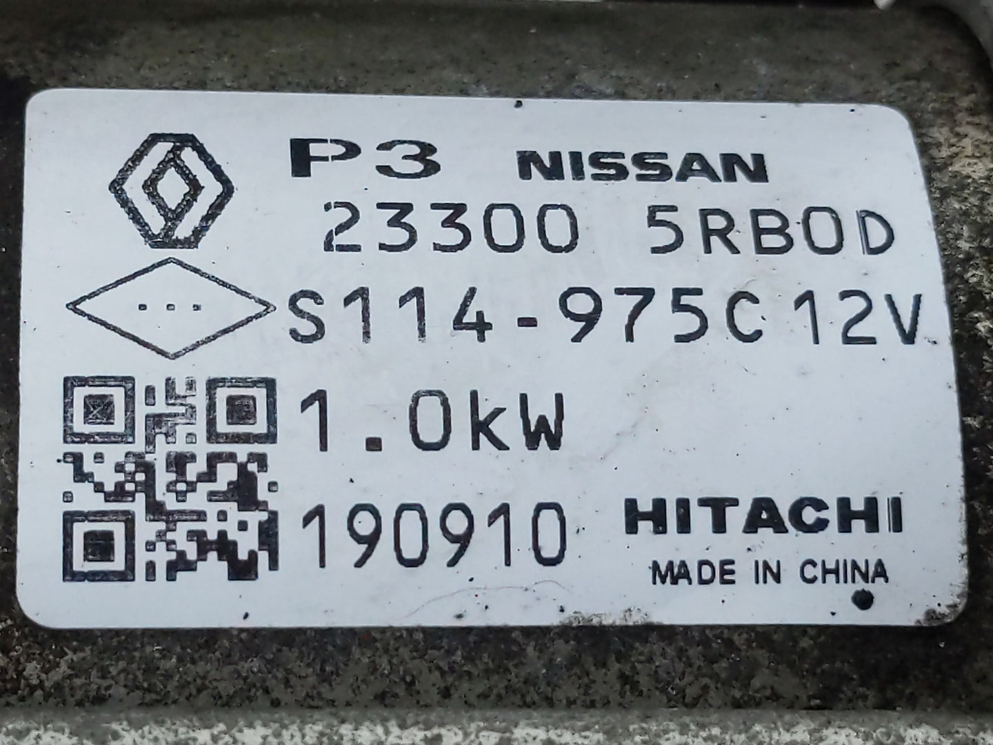 2020-2022 Nissan Versa Car Starter Motor Solenoid OEM P/N:23300 5RB0D Fits Fits 2019 2020 2021 2022 OEM Used Auto Parts - Oe