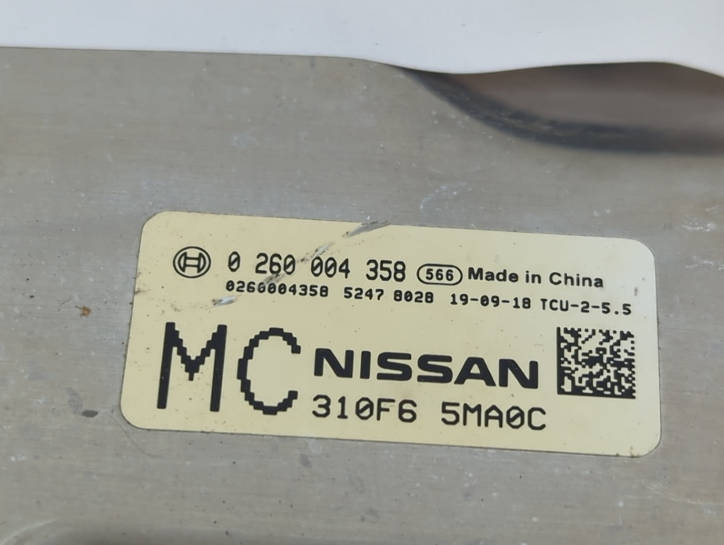 2020-2021 Nissan Versa PCM Engine Control Computer ECU ECM PCU OEM P/N:310F6 5MA0C 0 260 004 358 Fits Fits 2018 2019 2020 20