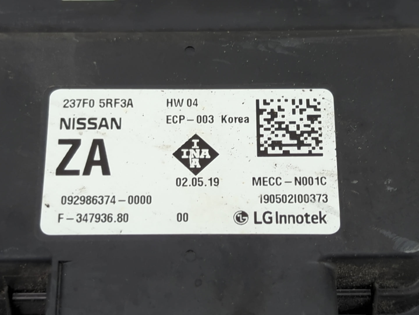 2020-2022 Nissan Versa PCM Engine Control Computer ECU ECM PCU OEM P/N:237F0 5RF3A MECC-N001C Fits Fits 2020 2021 2022 OEM U