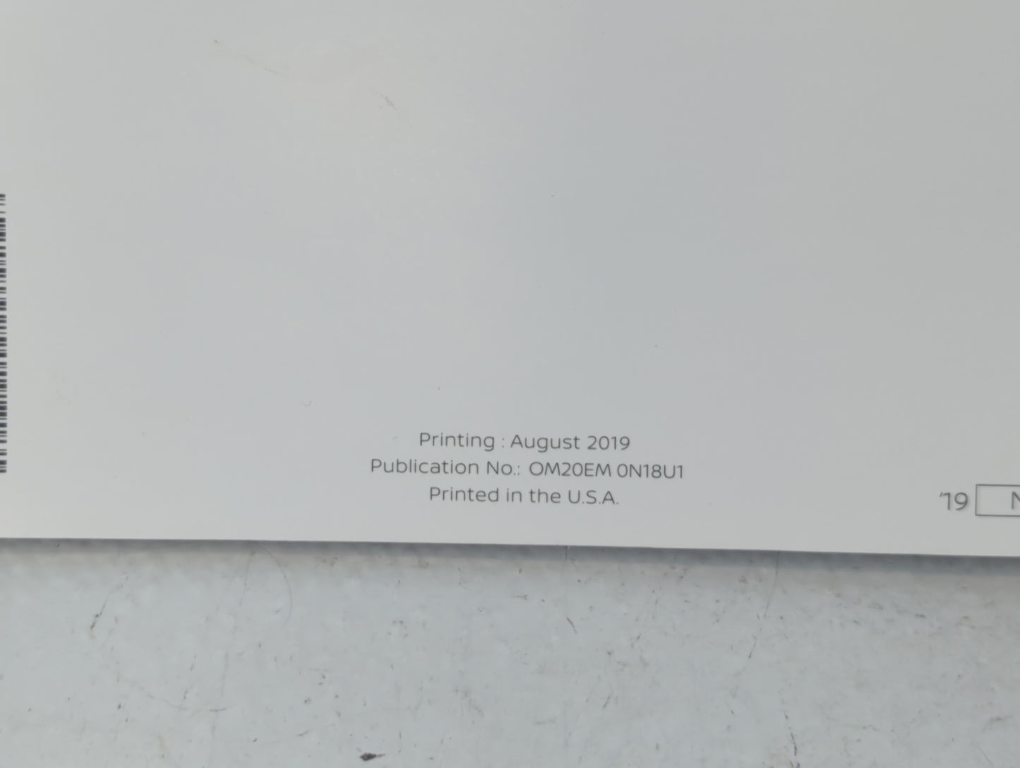 2020 Nissan Versa Owners Manual Book Guide P/N:OM20EM ON18U1 OEM Used Auto Parts - Oemusedautoparts1.com