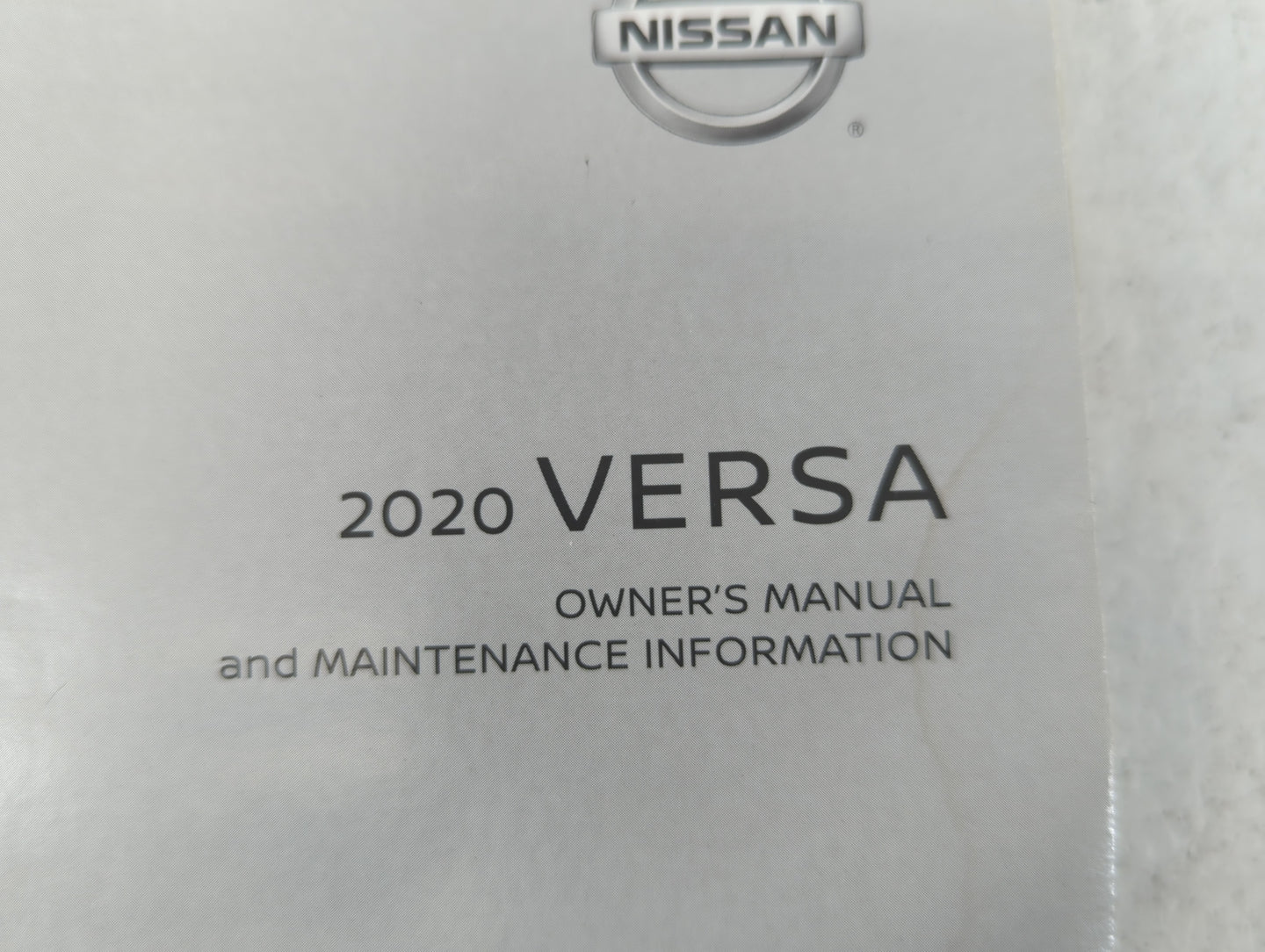 2020 Nissan Versa Owners Manual Book Guide P/N:OM20EM ON18U1 OEM Used Auto Parts - Oemusedautoparts1.com