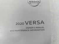 2020 Nissan Versa Owners Manual Book Guide P/N:OM20EM ON18U1 OEM Used Auto Parts - Oemusedautoparts1.com