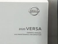 2020 Nissan Versa Owners Manual Book Guide P/N:OM20EM 0N18U0 OEM Used Auto Parts - Oemusedautoparts1.com