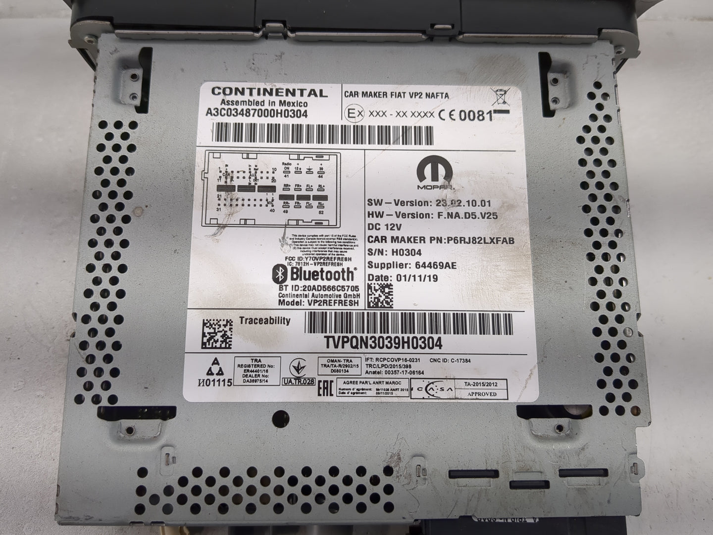 2020 Ram Promaster 2500 Radio AM FM Cd Player Receiver Replacement Fits OEM Used Auto Parts - Oemusedautoparts1.com