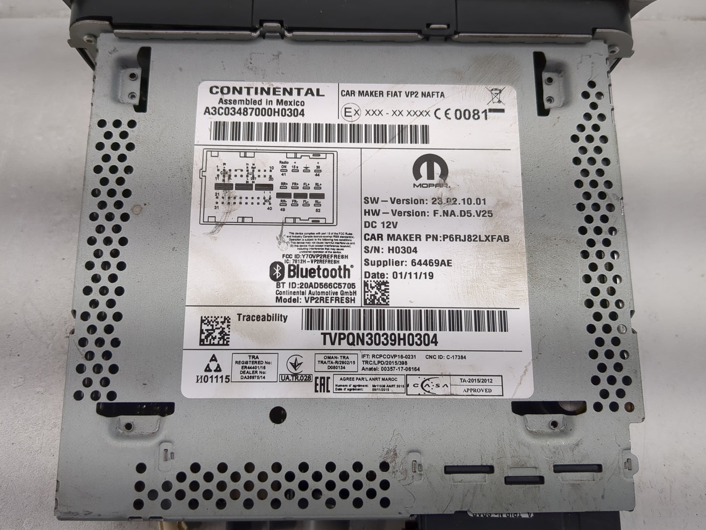 2020 Ram Promaster 2500 Radio AM FM Cd Player Receiver Replacement Fits OEM Used Auto Parts - Oemusedautoparts1.com