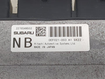2020 Subaru Ascent PCM Engine Control Computer ECU ECM PCU OEM P/N:22765AN502 DEF021-003 OEM Used Auto Parts