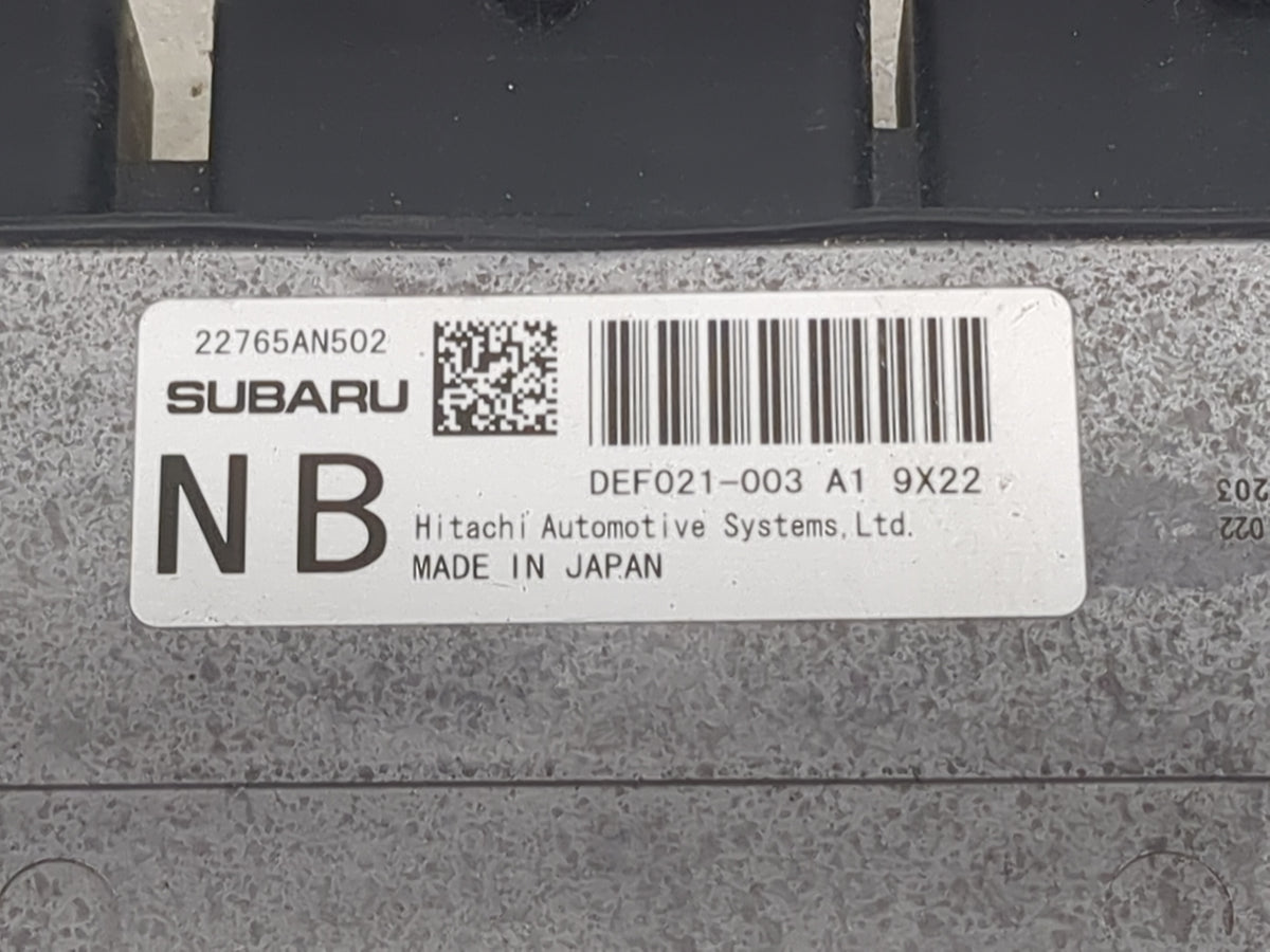 2020 Subaru Ascent PCM Engine Control Computer ECU ECM PCU OEM P/N:22765AN502 DEF021-003 Fits OEM Used Auto Parts - Oemuseda