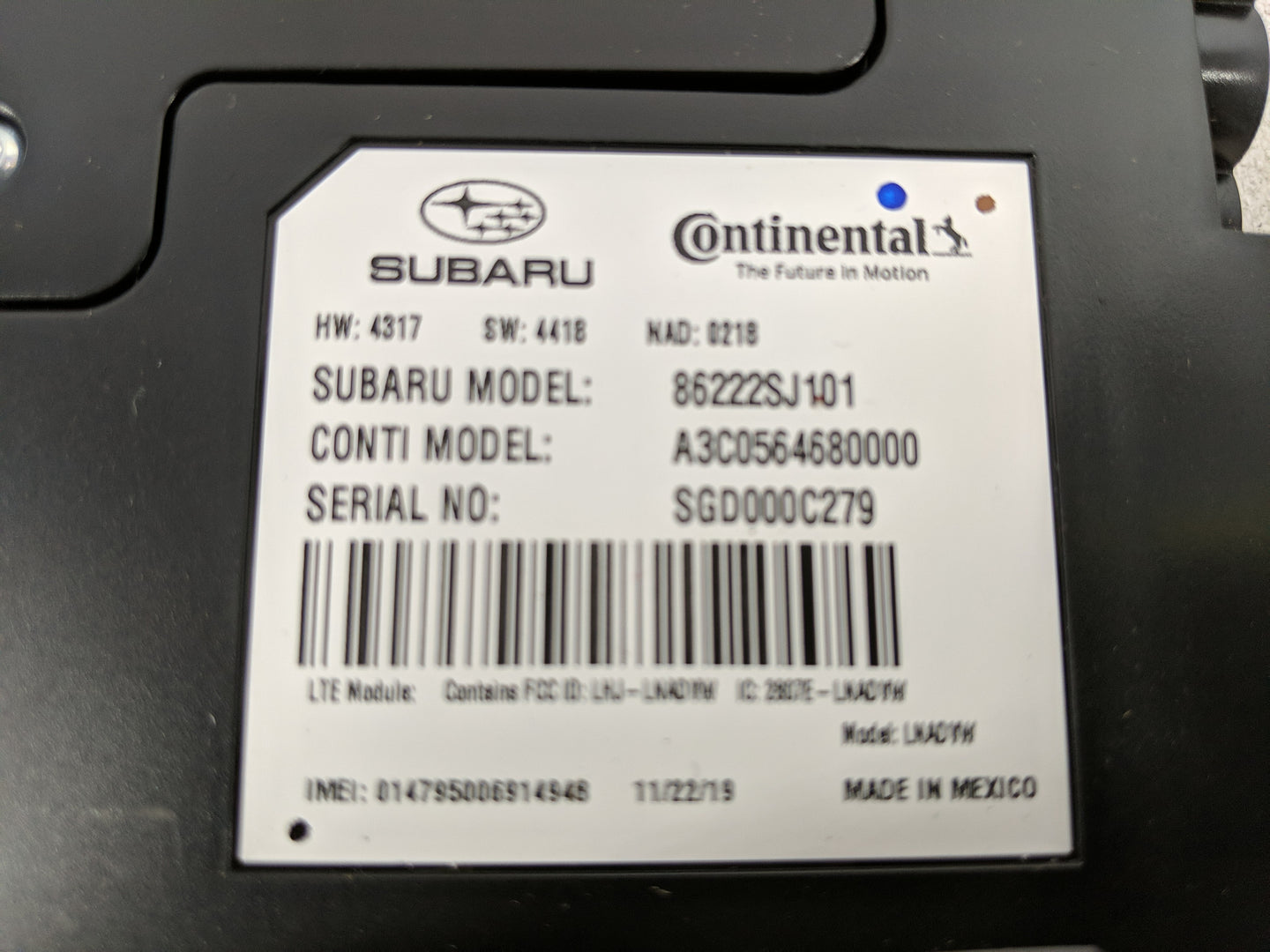 2020 Subaru Forester Radio AM FM Cd Player Receiver Replacement P/N:86222SJ101 Fits OEM Used Auto Parts - Oemusedautoparts1.