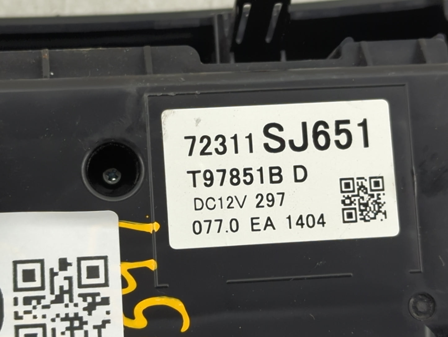 2019-2021 Subaru Forester Climate Control Module Temperature AC/Heater Replacement P/N:72311SJ651 Fits Fits 2019 2020 2021 O