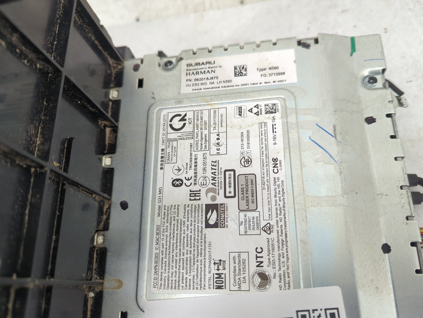 2020 Subaru Forester Radio AM FM Cd Player Receiver Replacement P/N:86201SJ670 Fits OEM Used Auto Parts - Oemusedautoparts1.