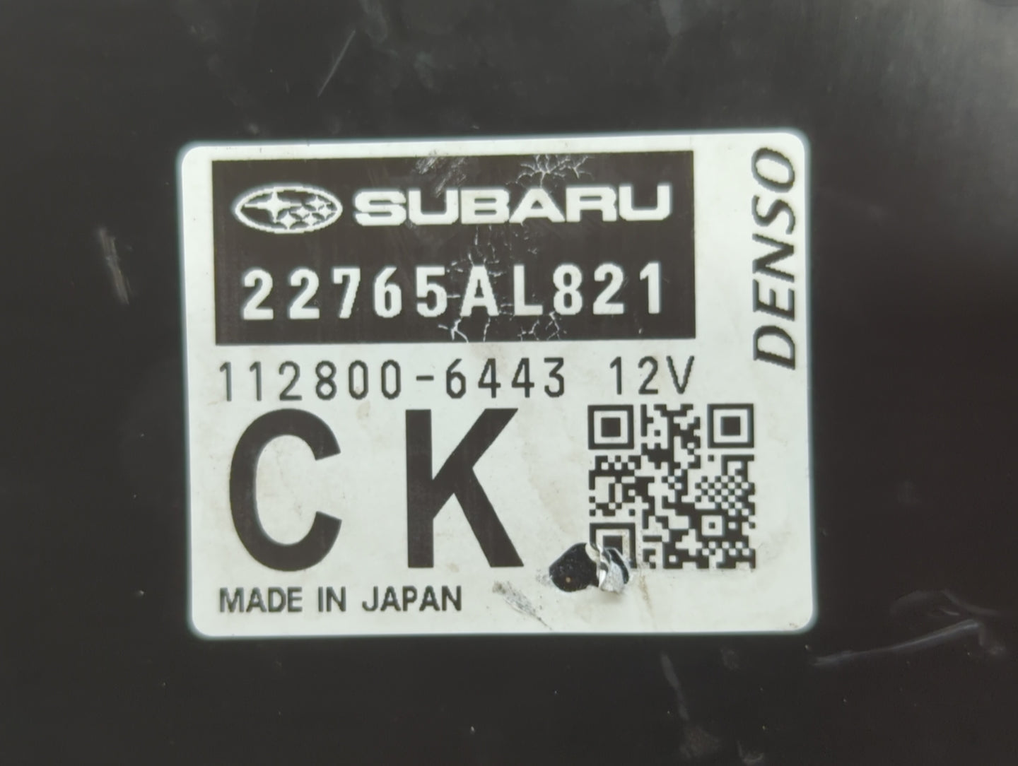 2020 Subaru Forester PCM Engine Control Computer ECU ECM PCU OEM P/N:22765AL821 2265AL821, 2265AL820, 22765AN460 Fits OEM Us