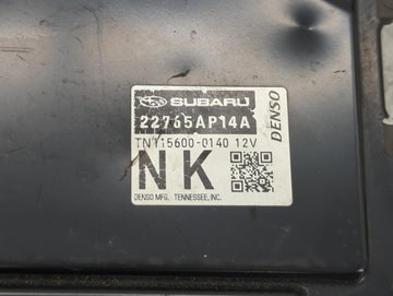 2020 Subaru Impreza PCM Engine Control Computer ECU ECM PCU OEM P/N:22765AP14A TN115600-0140 Fits OEM Used Auto Parts