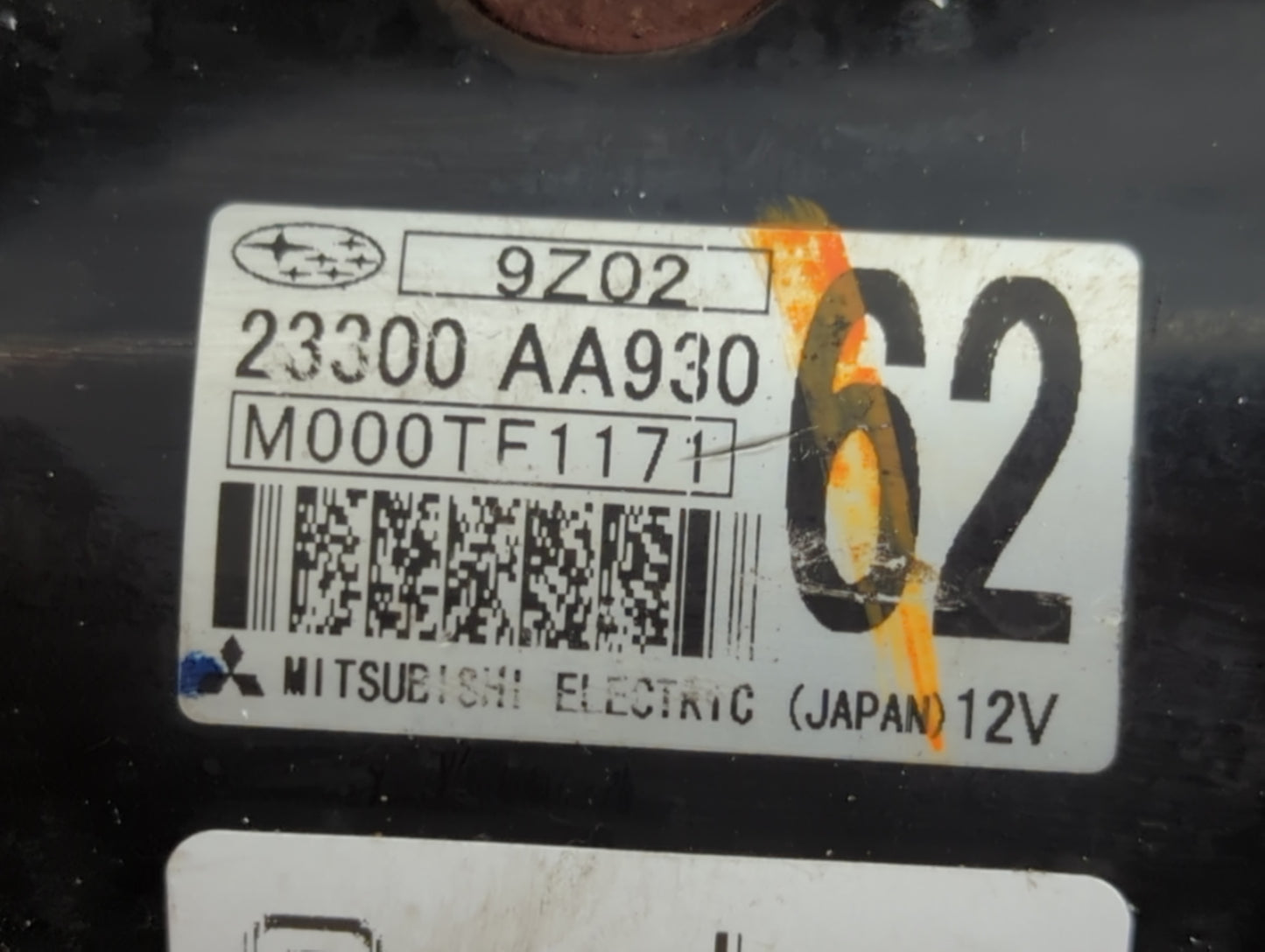 2020-2022 Subaru Legacy Car Starter Motor Solenoid OEM P/N:23300 AA930 438000-2780 Fits Fits 2020 2021 2022 OEM Used Auto Pa