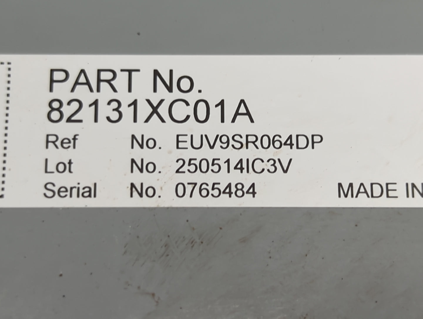 2020 Subaru Legacy Dash Integrated Control Module 82131xc01a|euv9sr064dp - Oemusedautoparts1.com