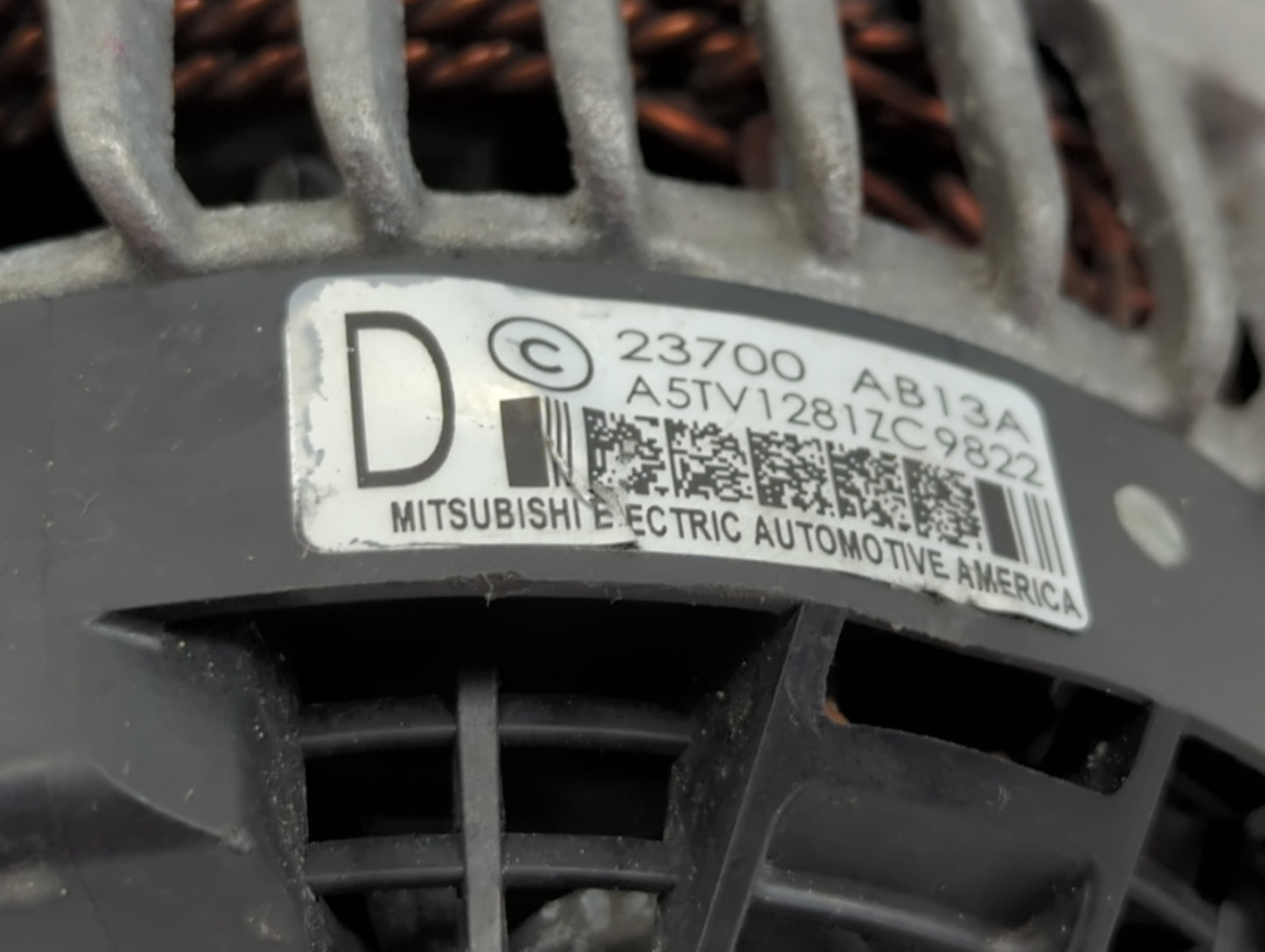 2020-2022 Subaru Legacy Alternator Replacement Generator Charging Assembly Engine OEM P/N:A5TV1281ZC9822 23700 AB13A Fits OE