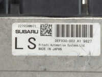 2020 Subaru Legacy PCM Engine Control Computer ECU ECM PCU OEM P/N:22765AM71 DEF030-002 A1 Fits OEM Used Auto Parts - Oemuse
