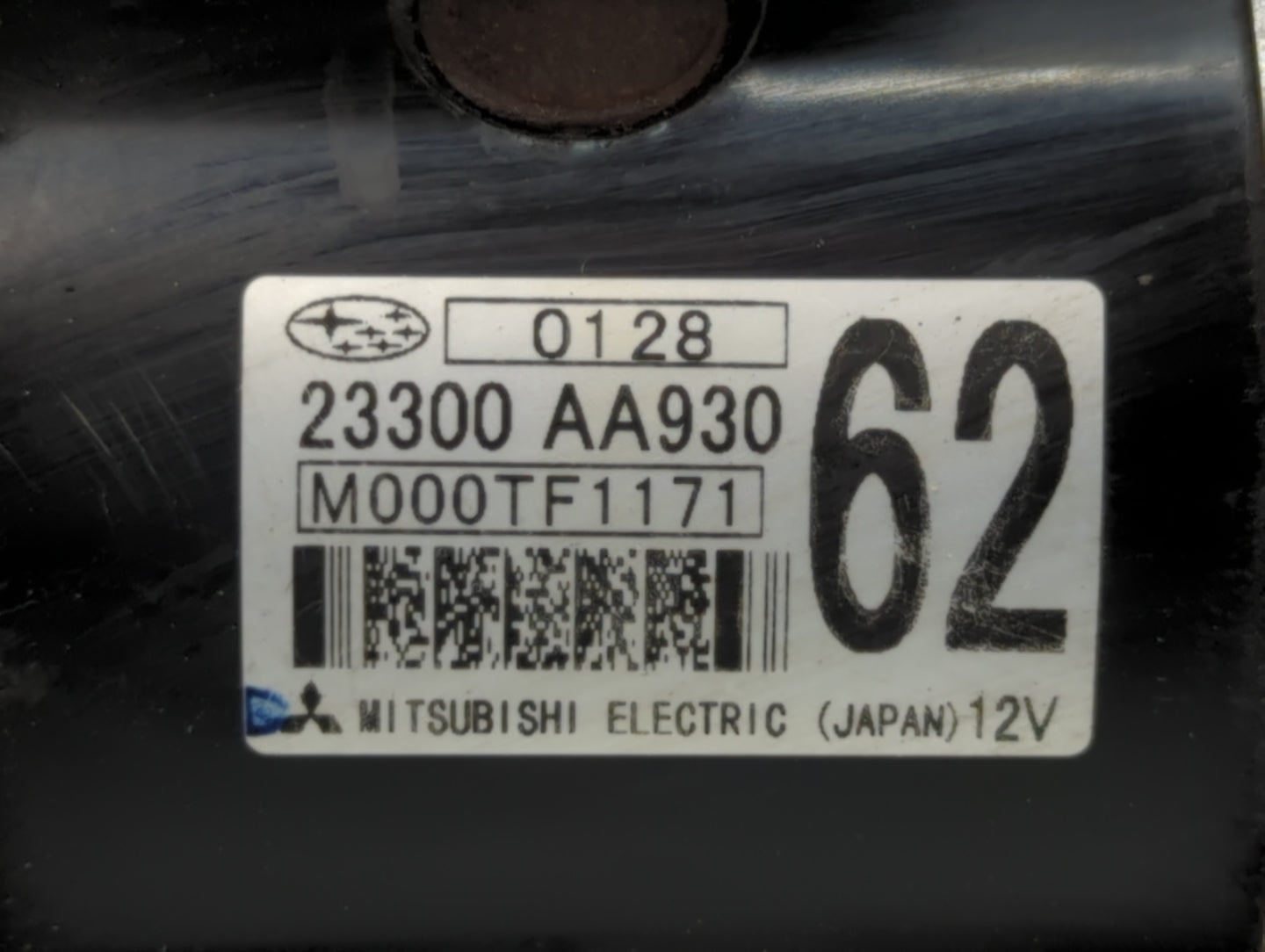 2020-2022 Subaru Legacy Car Starter Motor Solenoid OEM P/N:M000TF1171 23300 AA930 Fits Fits 2020 2021 2022 OEM Used Auto Par