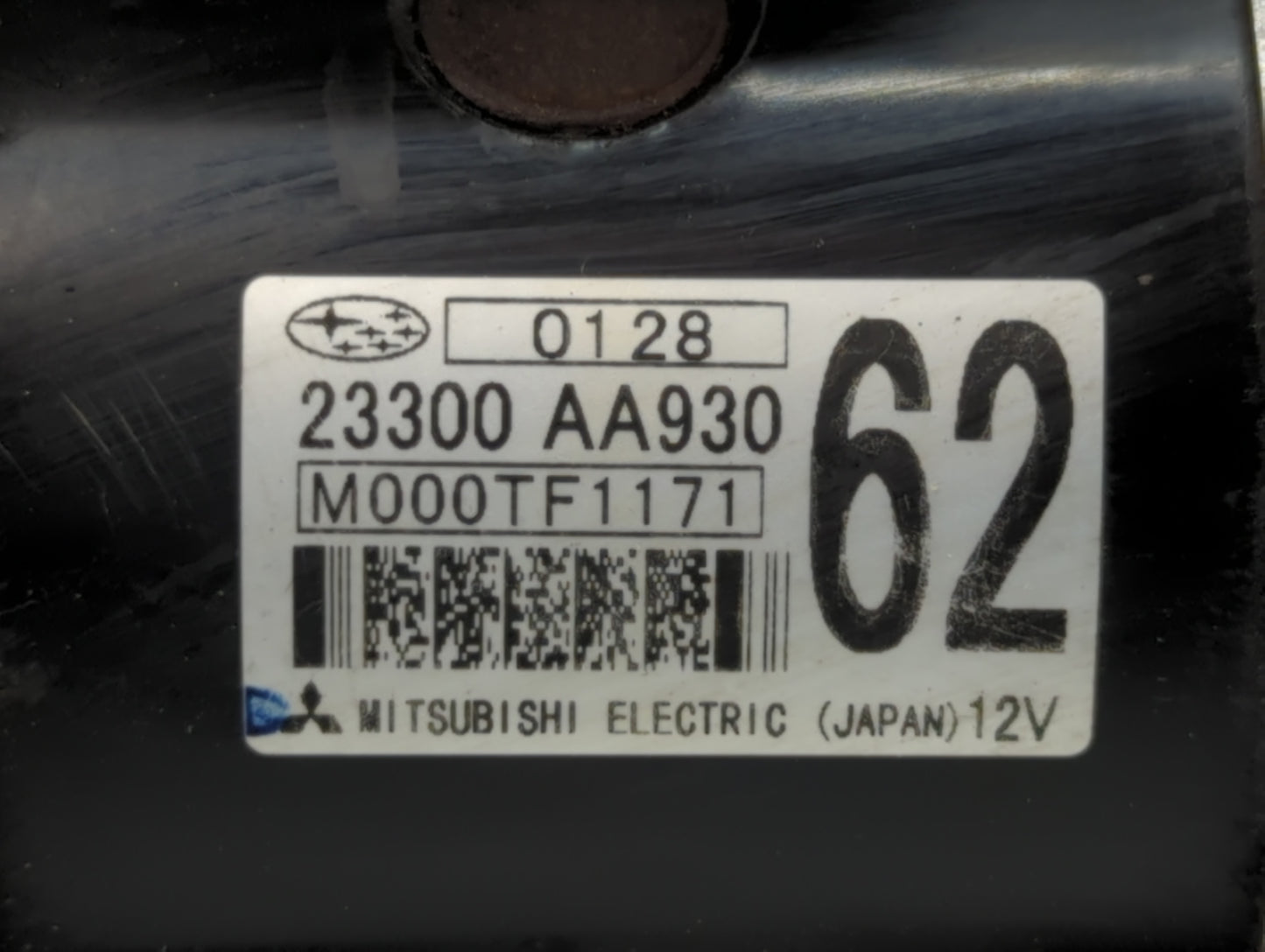 2020-2022 Subaru Legacy Car Starter Motor Solenoid OEM P/N:M000TF1171 23300 AA930 Fits Fits 2020 2021 2022 OEM Used Auto Par