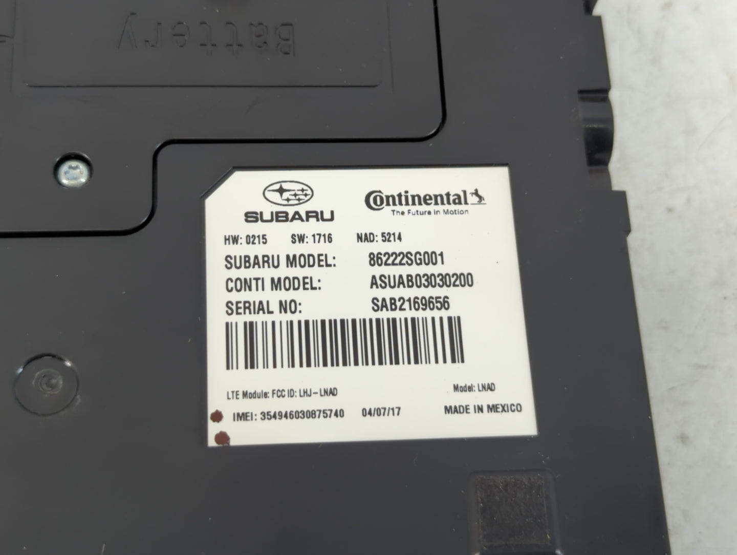 2020 Subaru Wrx Radio AM FM Cd Player Receiver Replacement P/N:86222SG001 Fits OEM Used Auto Parts - Oemusedautoparts1.com