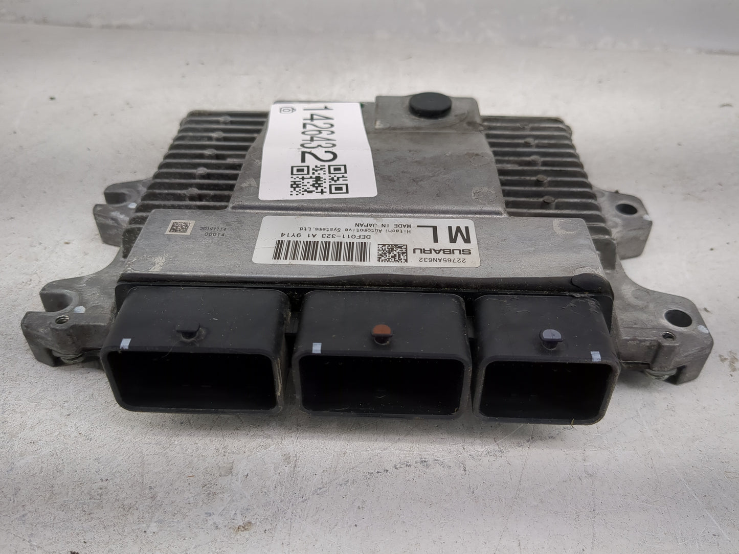 2020 Subaru Wrx PCM Engine Control Computer ECU ECM PCU OEM P/N:22765AN632 DEF011-323 A1 9Y14 Fits OEM Used Auto Parts - Oem