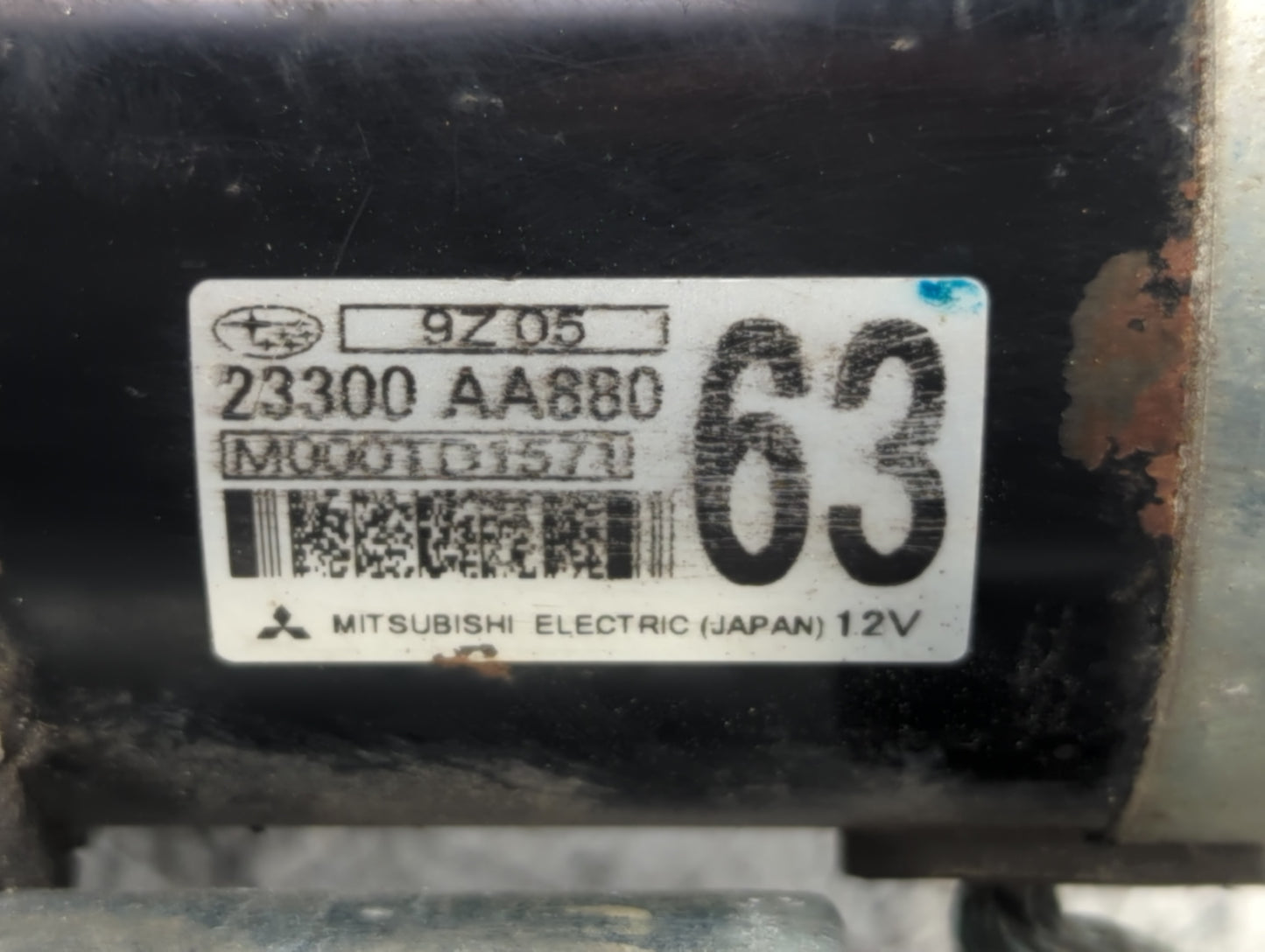 2020 Subaru Xv Car Starter Motor Solenoid OEM P/N:23300 AA880 Fits Fits 2022 OEM Used Auto Parts - Oemusedautoparts1.com