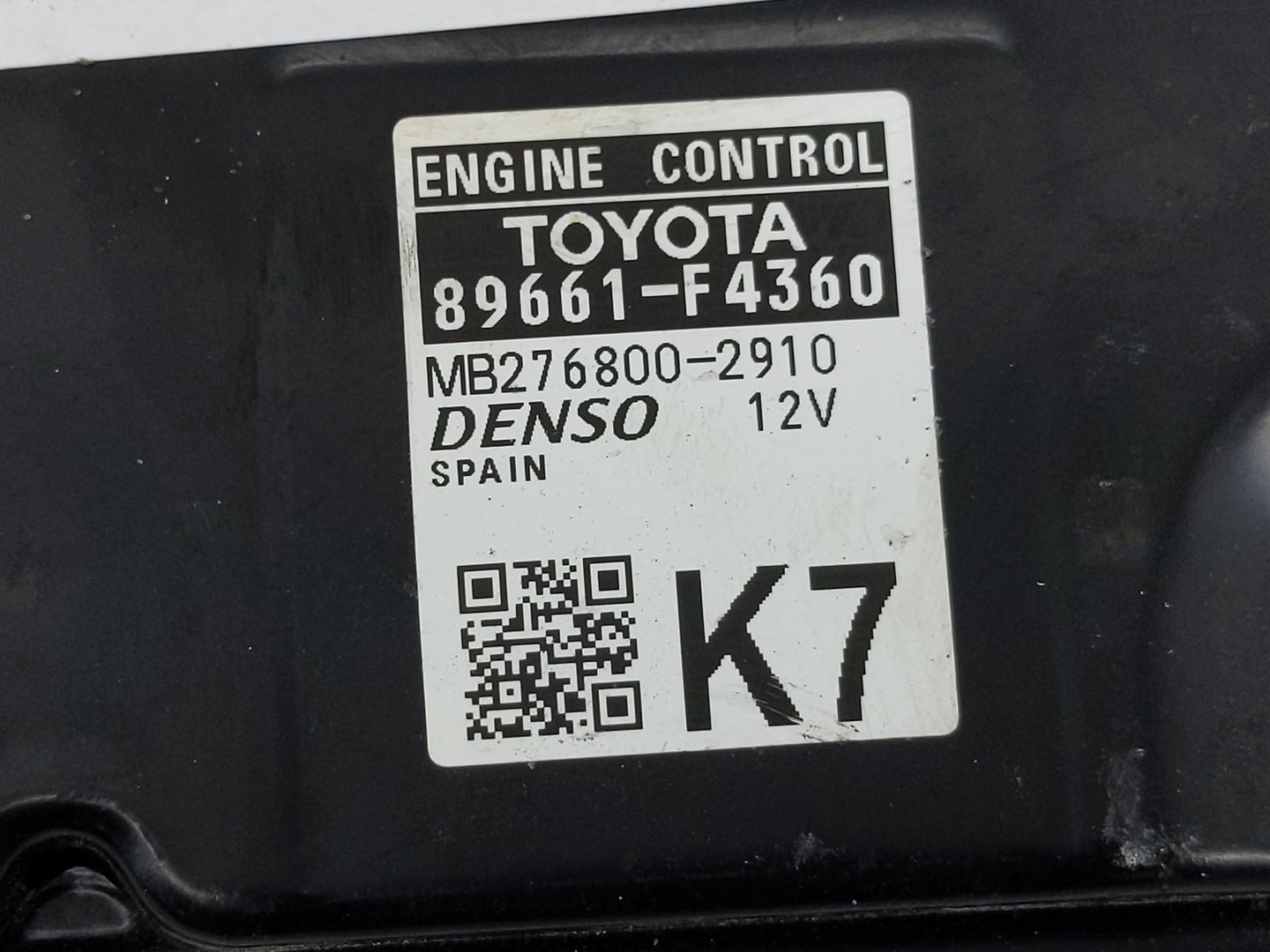 2020 Toyota C-Hr PCM Engine Control Computer ECU ECM PCU OEM P/N:89661-F4360 Fits OEM Used Auto Parts - Oemusedautoparts1.co