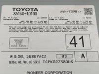 2020-2022 Toyota C-Hr Radio AM FM Cd Player Receiver Replacement P/N:86140-10100 Fits Fits 2020 2021 2022 OEM Used Auto Part