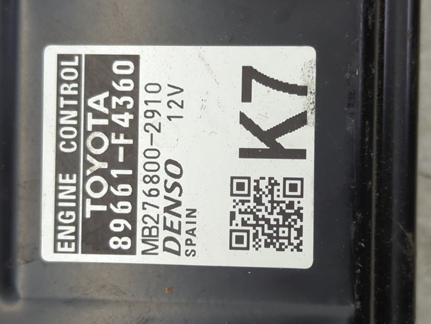 2020 Toyota C-Hr PCM Engine Control Computer ECU ECM PCU OEM P/N:89661-F4360 MB276800-2910 Fits OEM Used Auto Parts - Oemuse