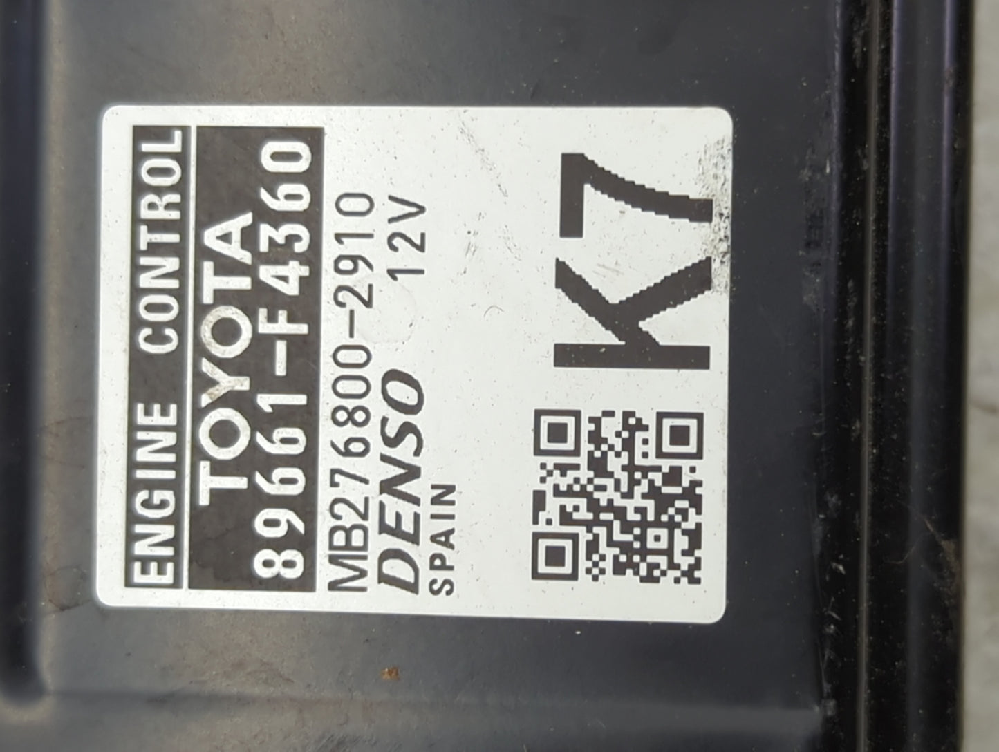 2020 Toyota C-Hr PCM Engine Control Computer ECU ECM PCU OEM P/N:89661-F4360 MB276800-2910 Fits OEM Used Auto Parts - Oemuse
