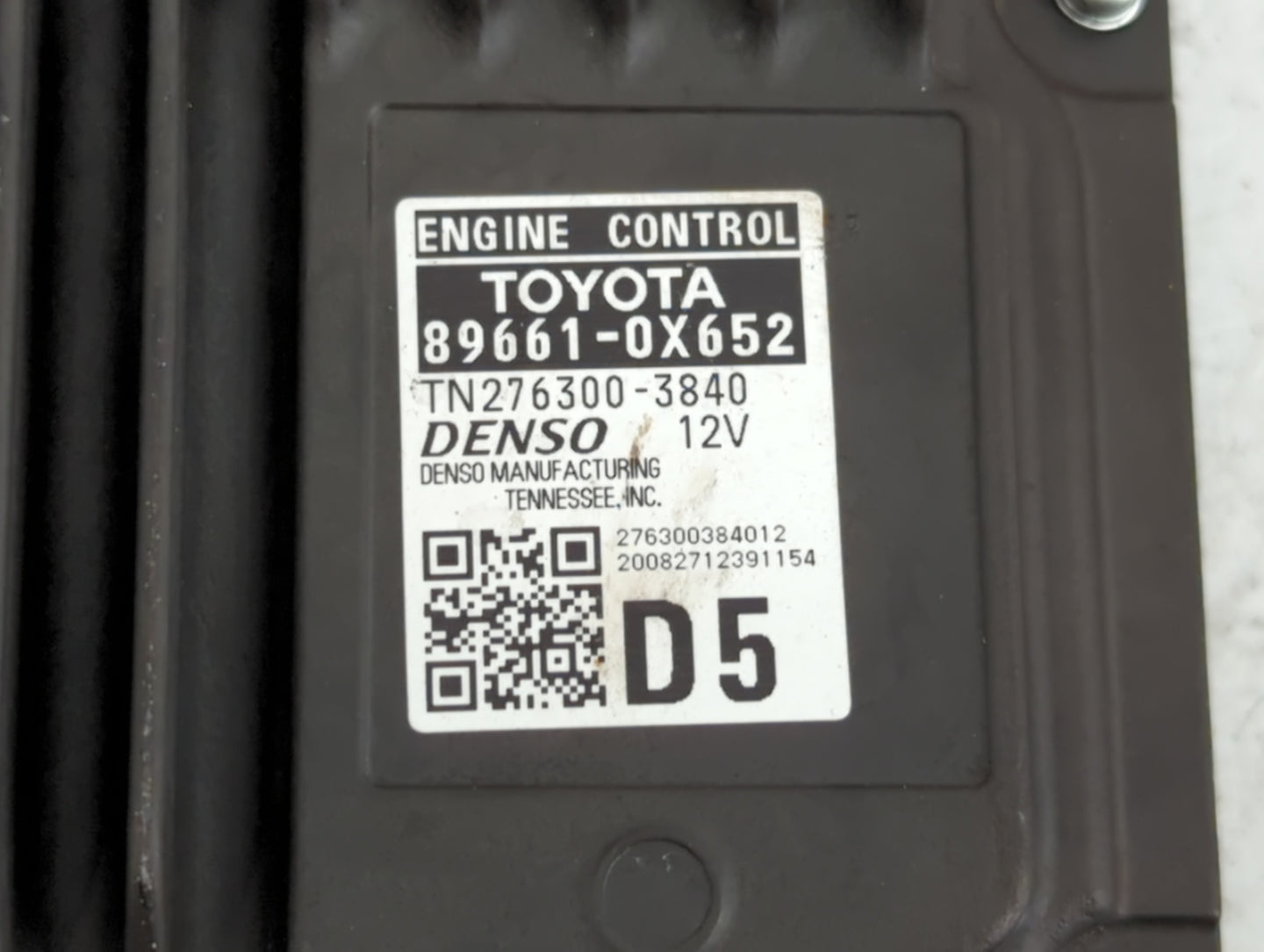 2020 Toyota Camry PCM Engine Control Computer ECU ECM PCU OEM P/N:TN276300-3840 89661-0X652 Fits OEM Used Auto Parts - Oemus