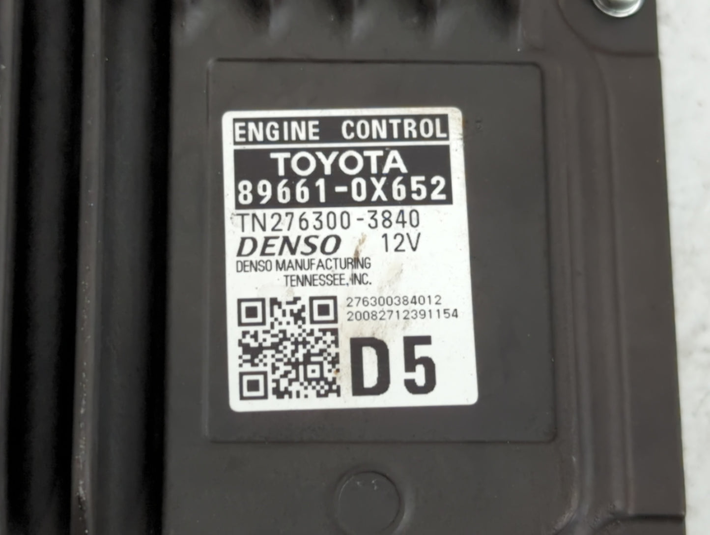 2020 Toyota Camry PCM Engine Control Computer ECU ECM PCU OEM P/N:TN276300-3840 89661-0X652 Fits OEM Used Auto Parts - Oemus