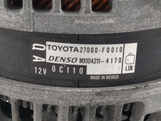 2018-2022 Toyota Camry Alternator Replacement Generator Charging Assembly Engine OEM P/N:MX104211-4170 27060-F0010 Fits OEM Used Auto Parts