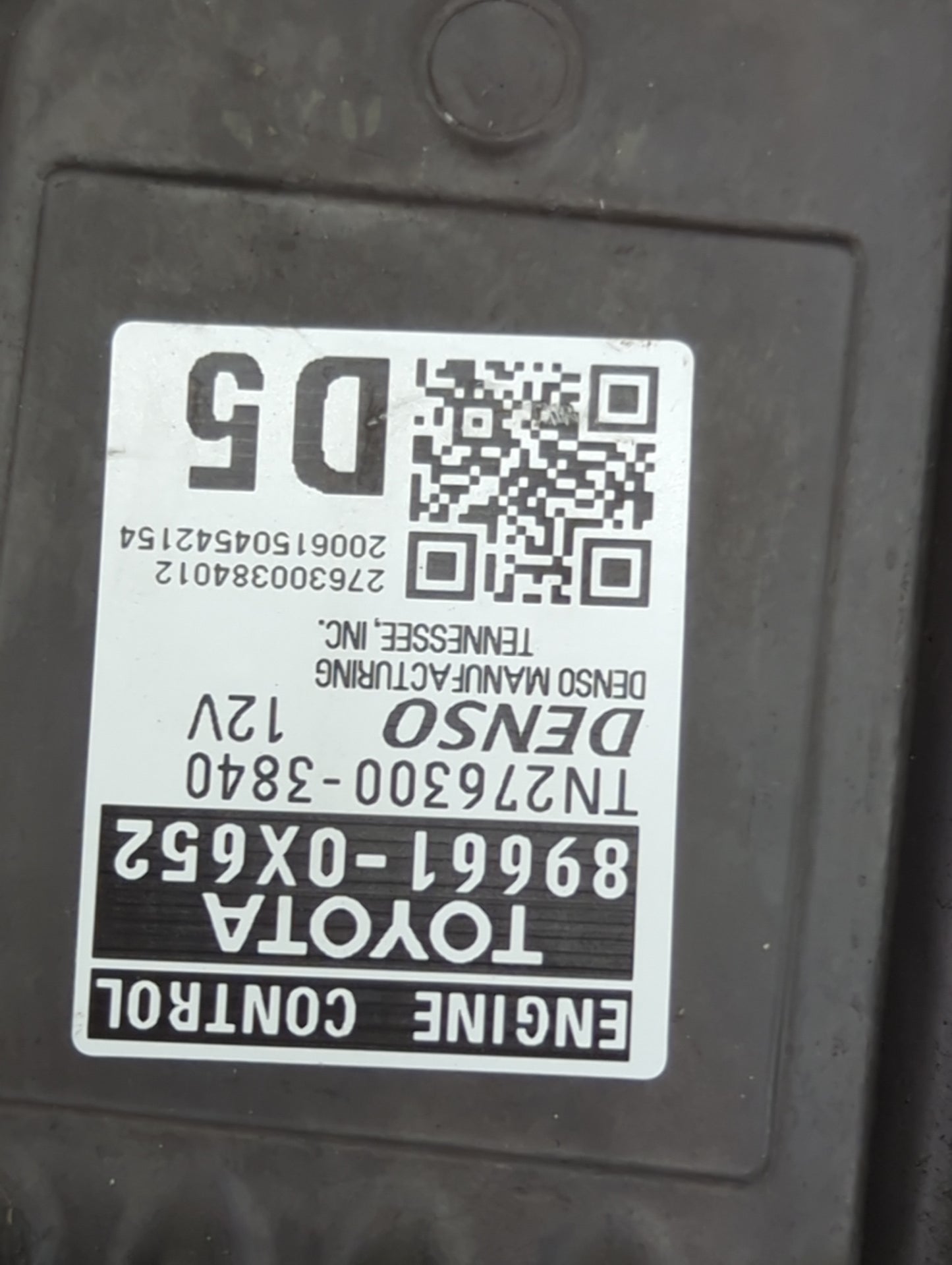 2020 Toyota Camry PCM Engine Control Computer ECU ECM PCU OEM P/N:89661-0X652 TN276300-3840 Fits OEM Used Auto Parts - Oemus