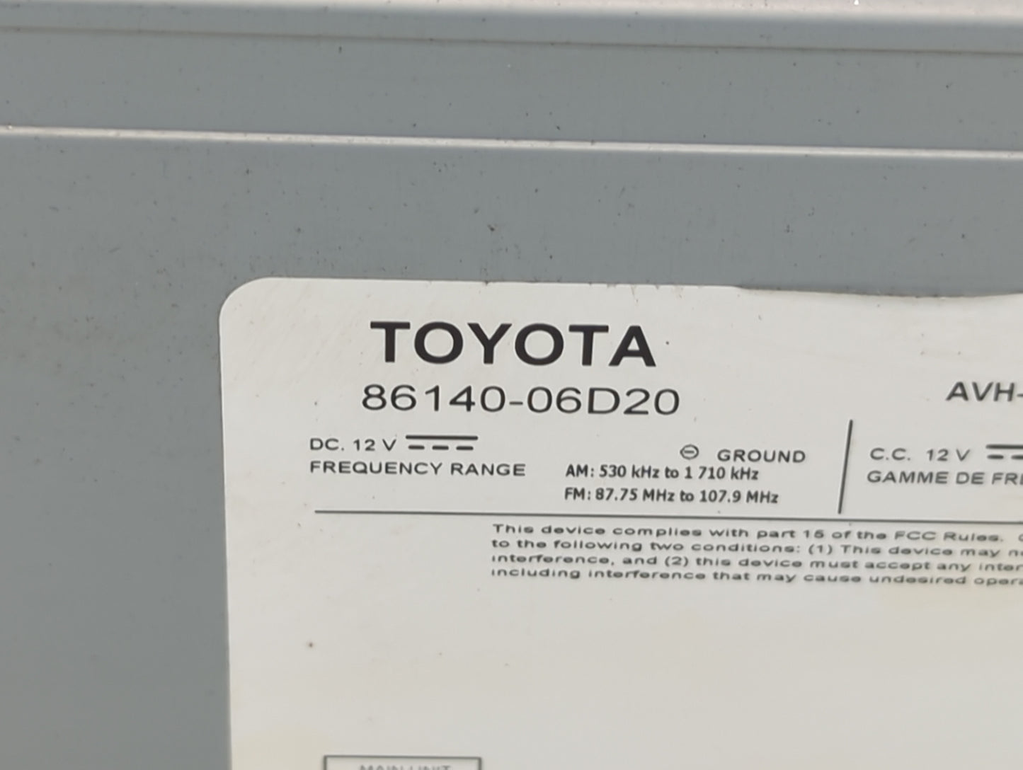 2020 Toyota Camry Information Display Screen - Oemusedautoparts1.com