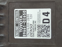 2019-2020 Toyota Camry PCM Engine Control Computer ECU ECM PCU OEM P/N:89661-0X650 TN276300-2690 Fits Fits 2019 2020 OEM Use