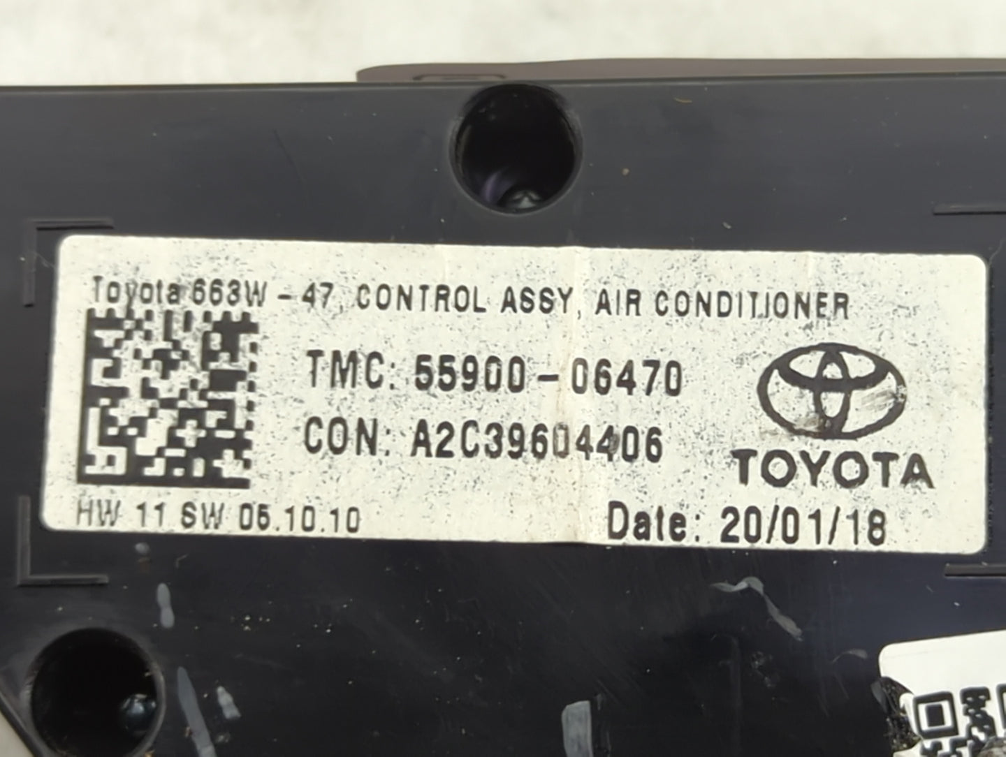 2020 Toyota Camry Climate Control Module Temperature AC/Heater Replacement P/N:55900-06470 A2C39604406, A2C39602203MEX Fits 