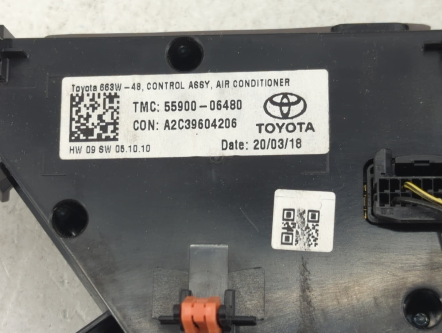 2020 Toyota Camry Climate Control Module Temperature AC/Heater Replacement P/N:55900-06480 A2C39604206 Fits OEM Used Auto Pa